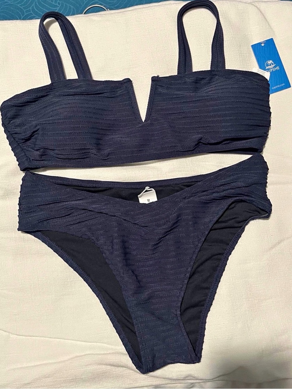 Target Navy Textured Two-Piece Bikini Set